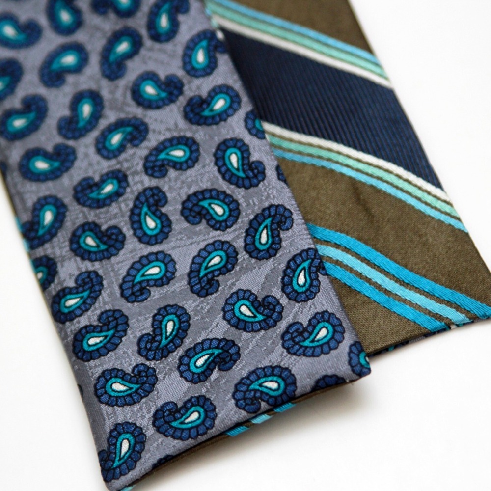 Camellucci Men's bow tie 100%Silk Self tied Bow‎ tie Straight Paisley Striped